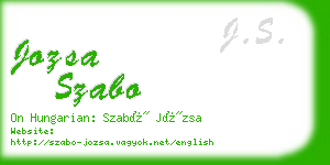 jozsa szabo business card